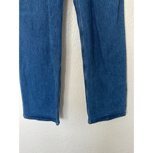 Abercrombie & Fitch The 90s Relaxed Jean High Rise Dark Blue Size 26/2 Short - Picture 4 of 7